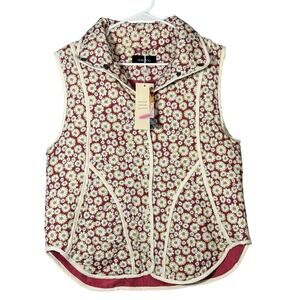 Dakotoo Sleeveless Quilted Floral Vest – Size Small-NWT {95}
